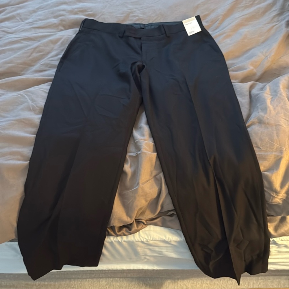 Nordstrom Rack flat front suit pant 33x30 BLACK NWT